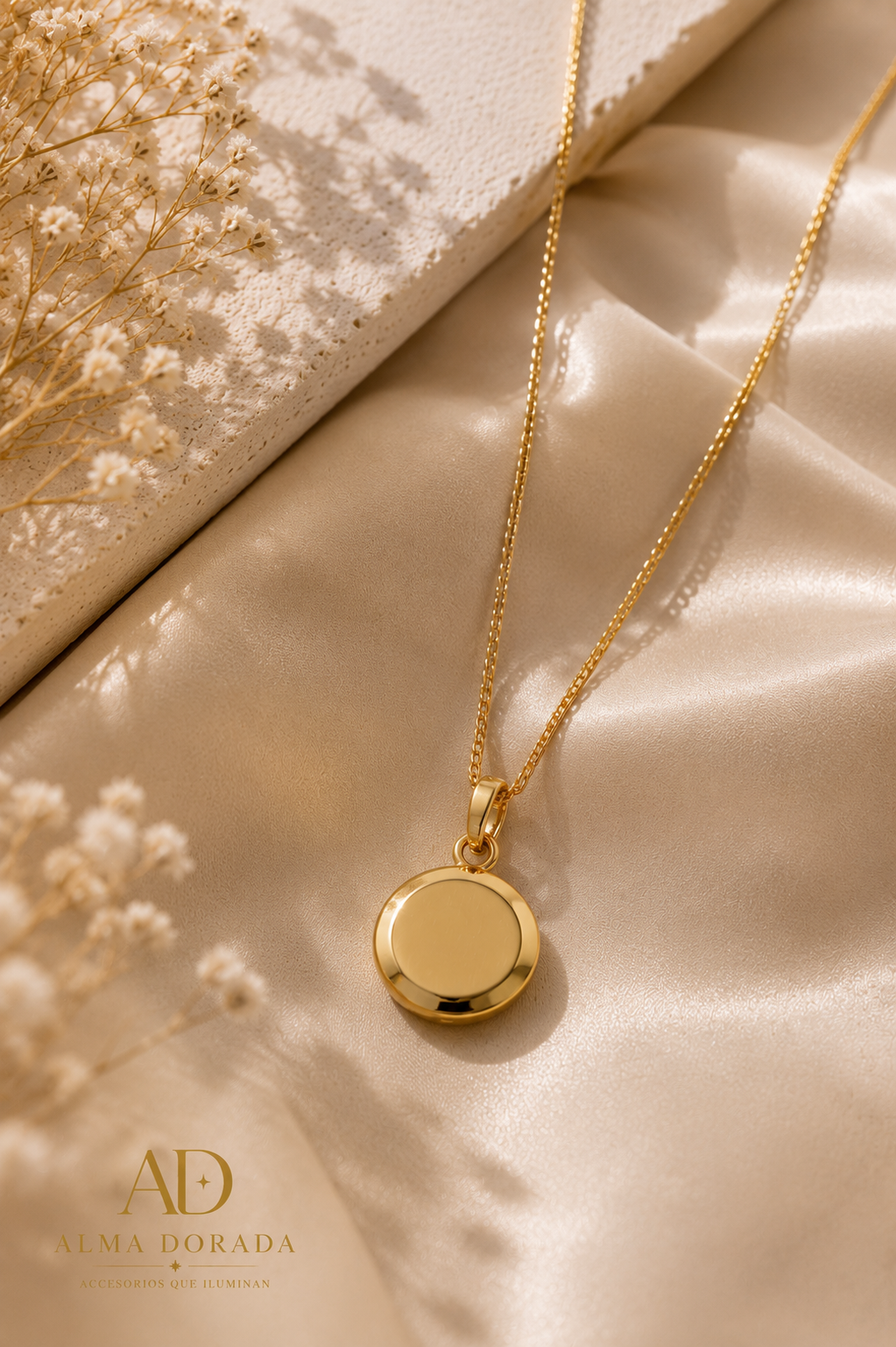 13mm Round Locket 18K Gold Filled
Necklace