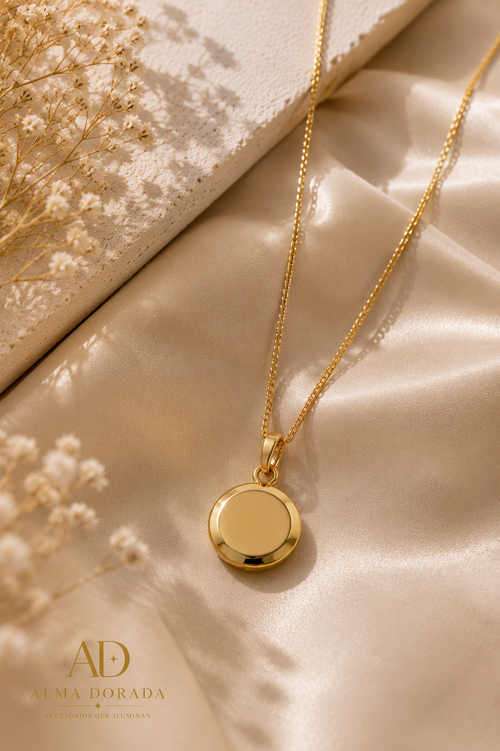 13mm Round Locket 18K Gold Filled
Necklace